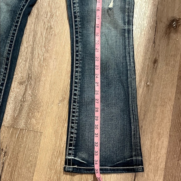 Miss Me The M Series Dark Indigo Distressed Boot Cut Jeans - Picture 6 of 6